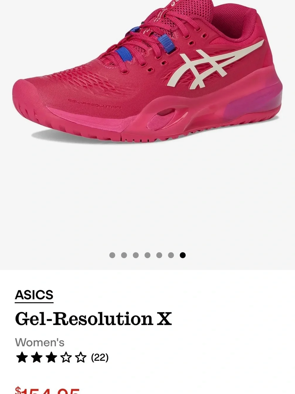 ASICS Gel-Resolution X Women's Tennis Shoes - Hot Pink with Blue Accents